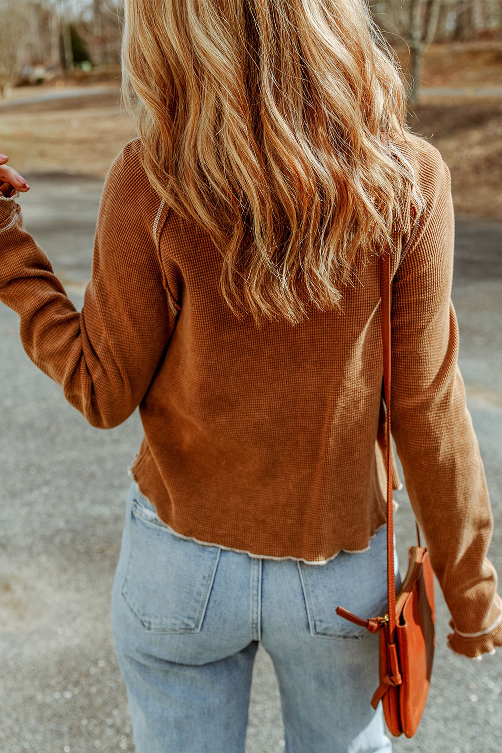 Raglan Sleeve Round Neck Top