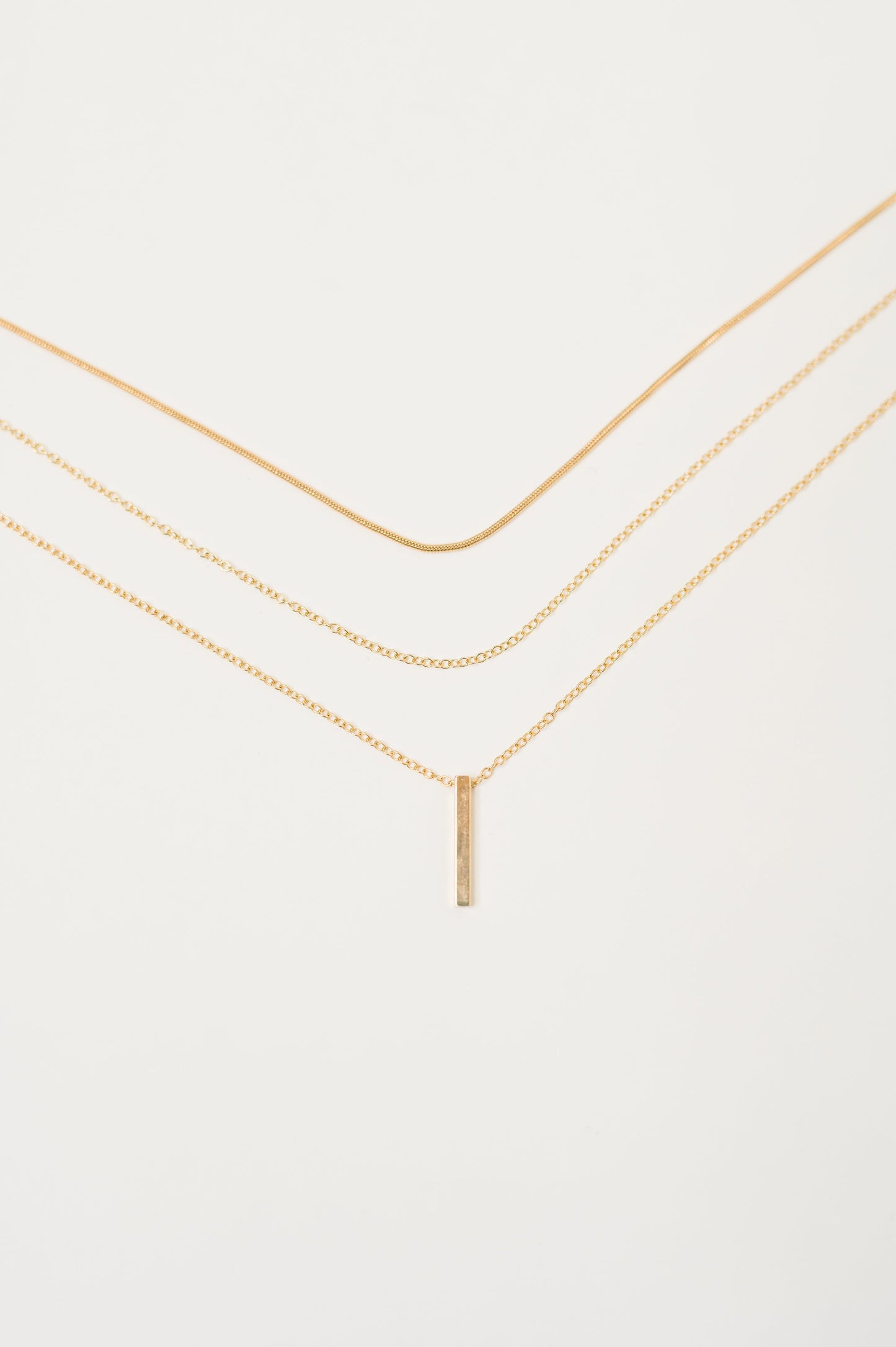 The Signature Set Layered Necklace Set in Gold