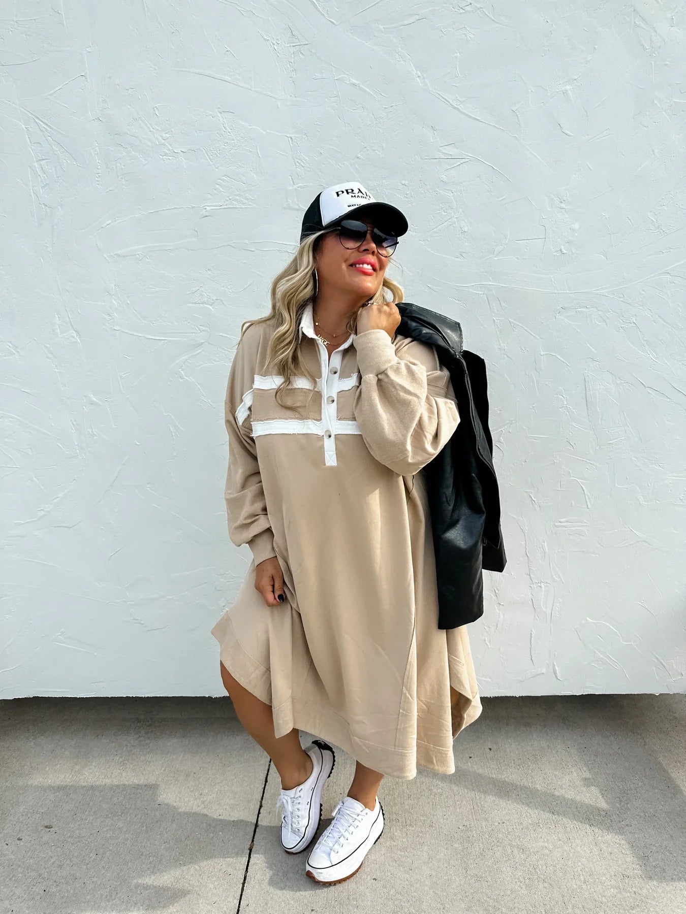 Blakeley: Varsity Jersey Dress in Two Colors