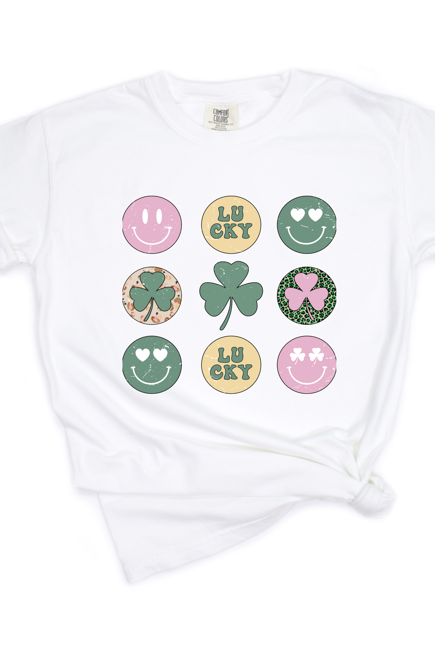 RETRO LUCKY SHAMROCK TEE (COMFORT COLORS)