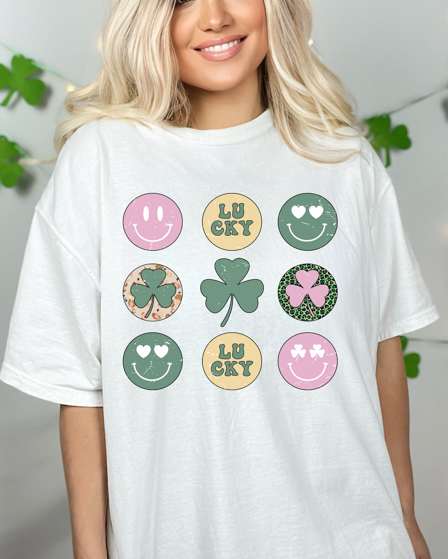 RETRO LUCKY SHAMROCK TEE (COMFORT COLORS)