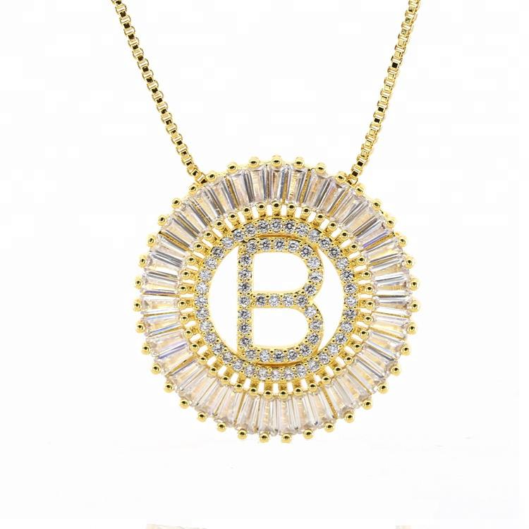 Radiant Initial Necklace (A, D, J, K)