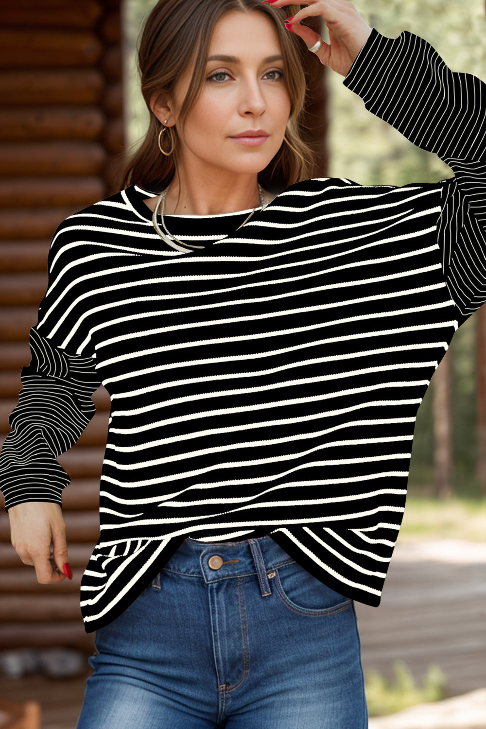 Kelly Contrasting Stripe Long Sleeve