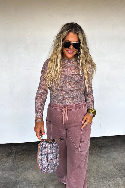 PREORDER: Camo Mesh Top