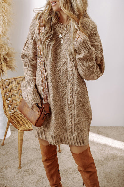 Becky Cable-Knit Sweater Dress