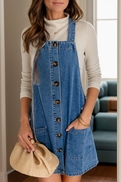 Sweet Cotton Overall Dress