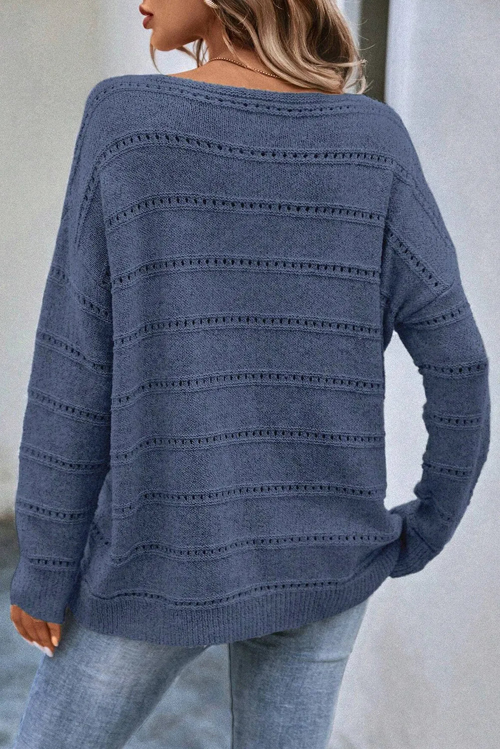 Little Trip Boat Neck Sweater