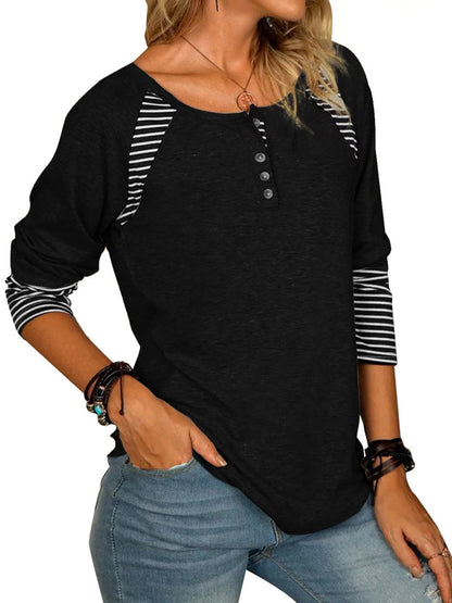 Megan Contrast Stripe Long Sleeve