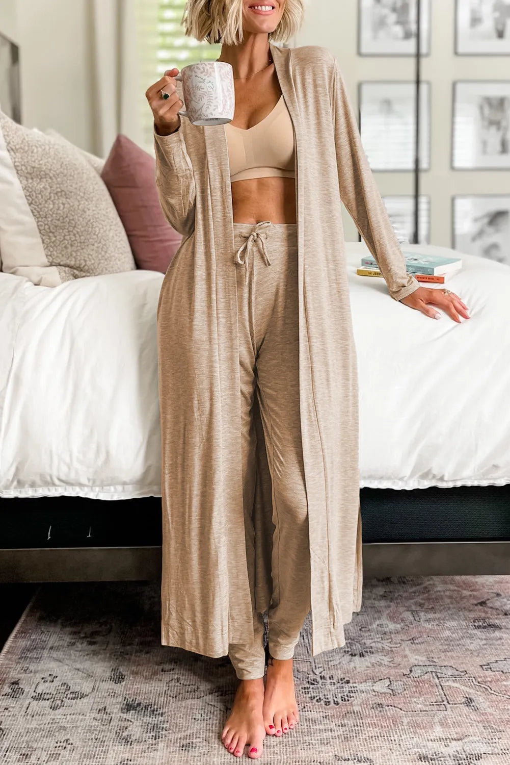 Long Sleeve Cardi & Pants Lounge Set