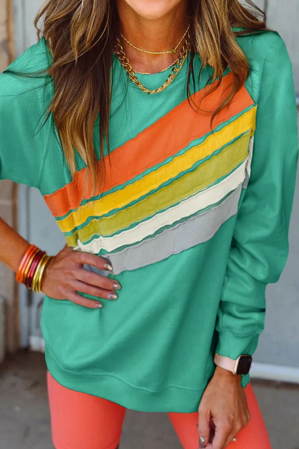 Wave of Color Crew Pullover