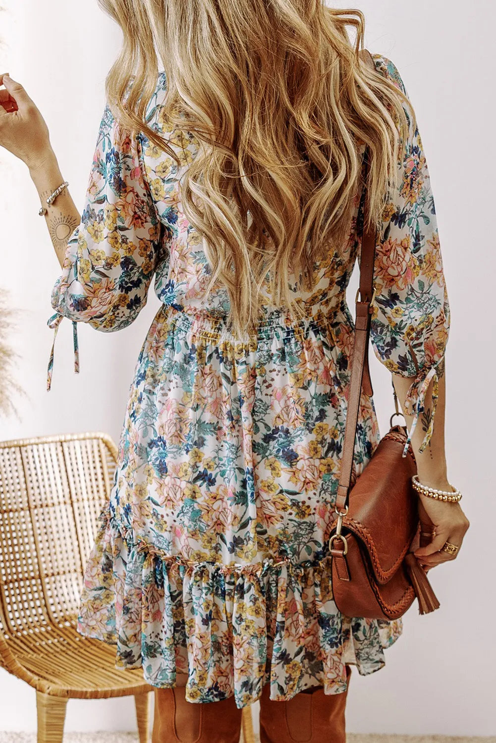 Head Over Heels Printed Fall Dress