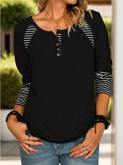 Megan Contrast Stripe Long Sleeve