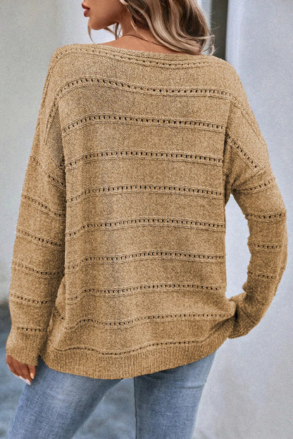 Little Trip Boat Neck Sweater