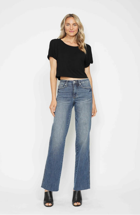 Anderson Mid Rise Tummy Control Vintage Straight Leg Judy Blue