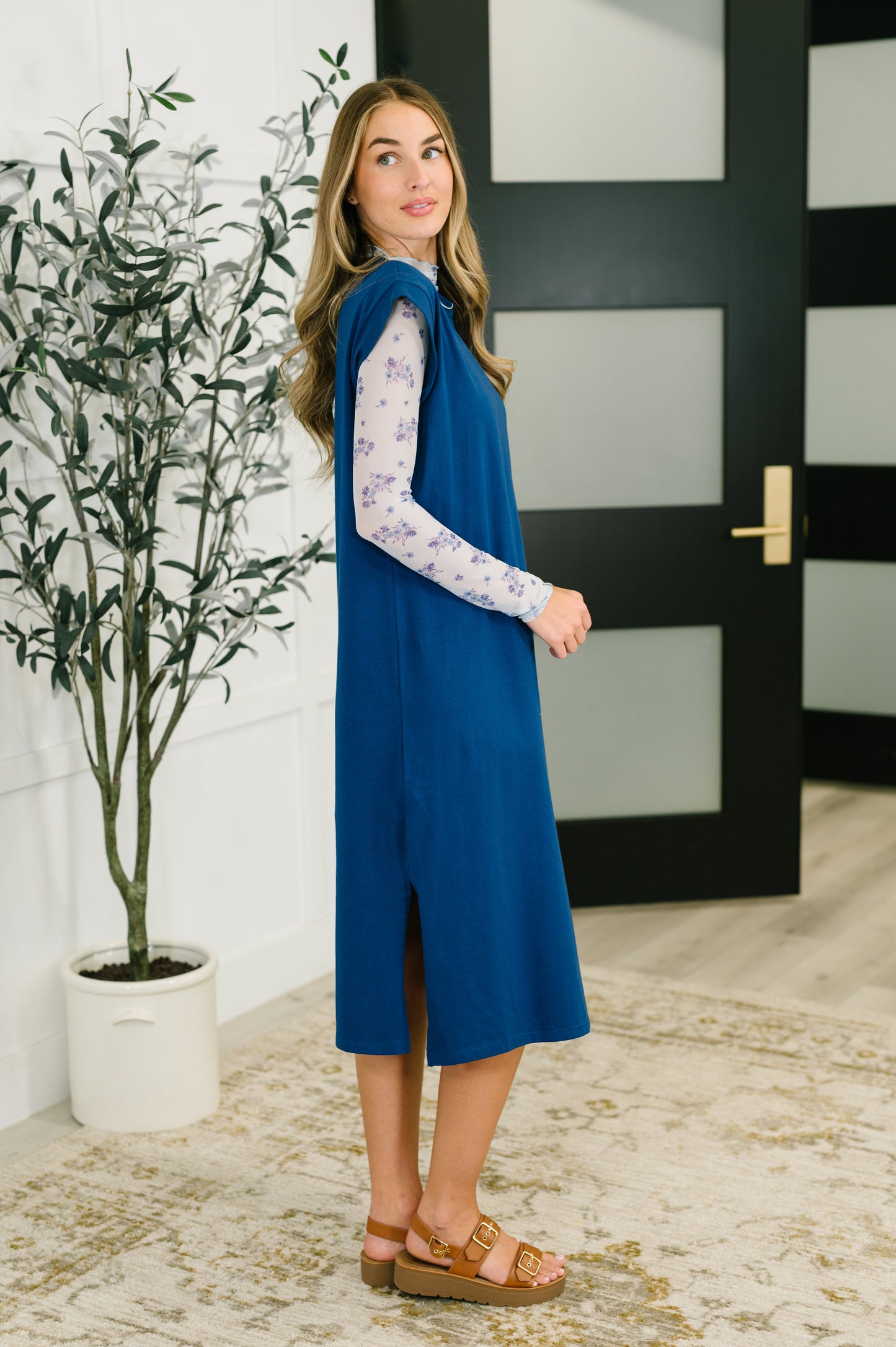 Sweet Like That Casual Dress in Light Navy