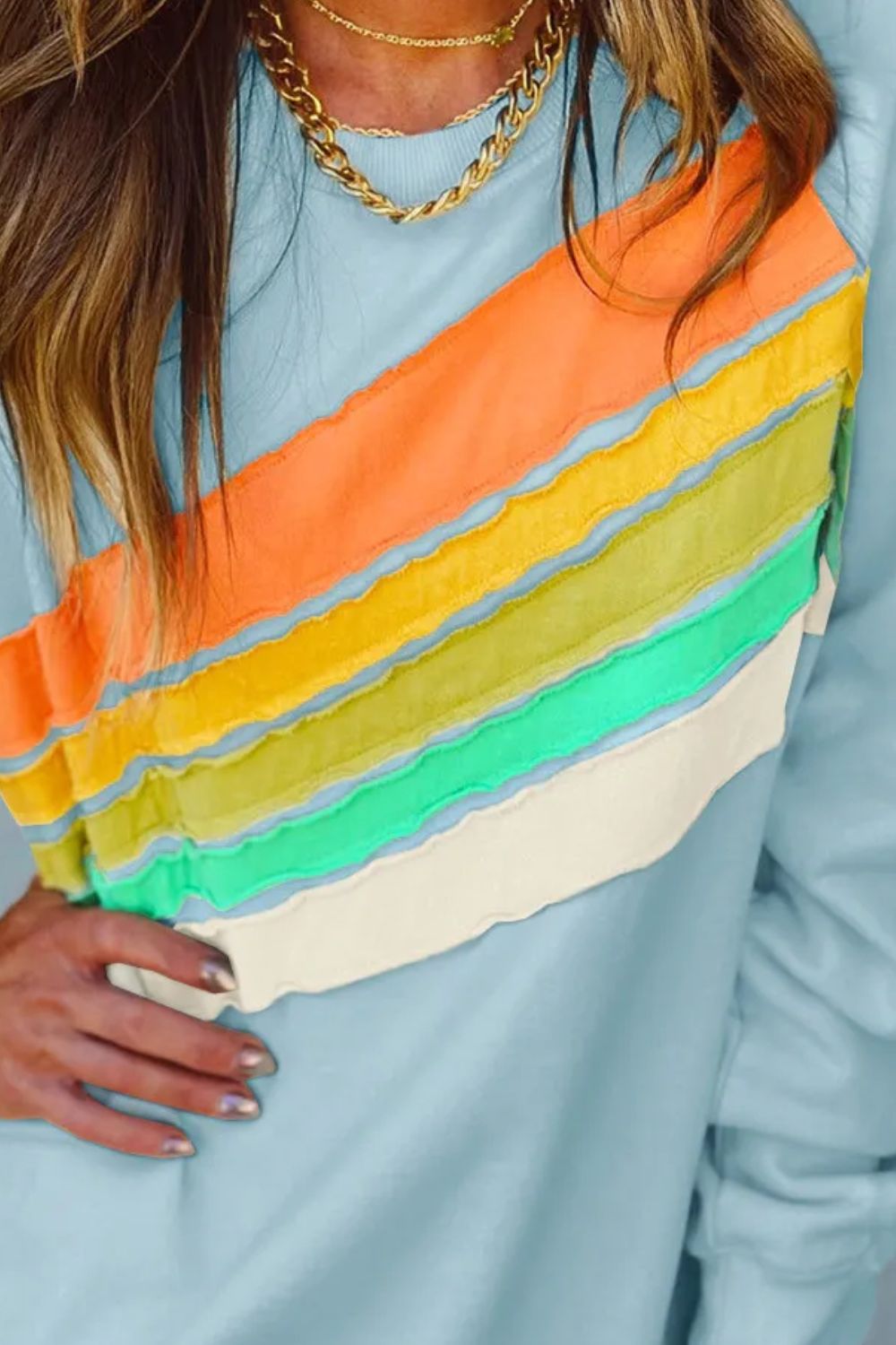 Wave of Color Crew Pullover