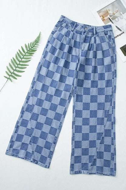 Checkered Wide Legs