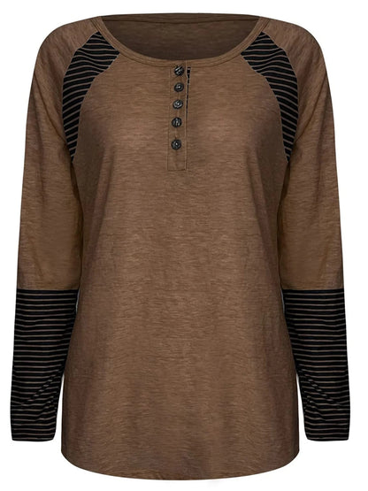 Megan Contrast Stripe Long Sleeve