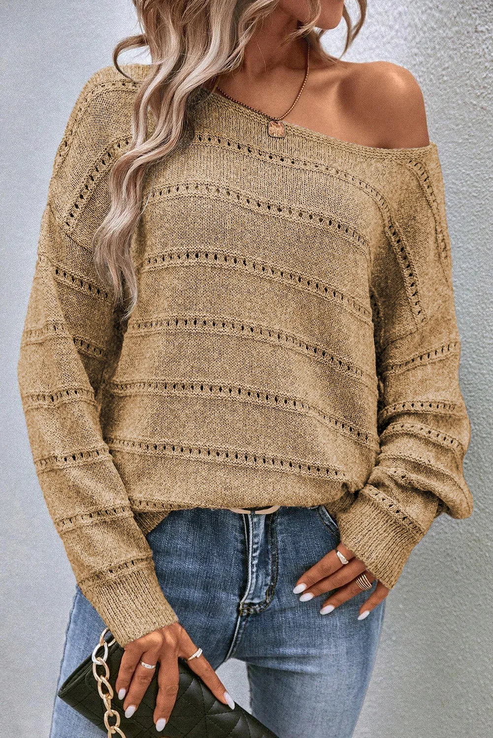 Little Trip Boat Neck Sweater