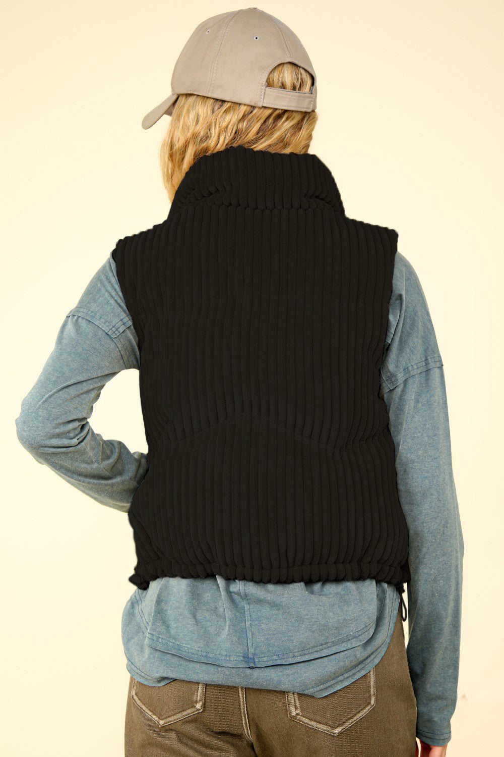 Kelly Anne Padded Corduroy Puffer Vest