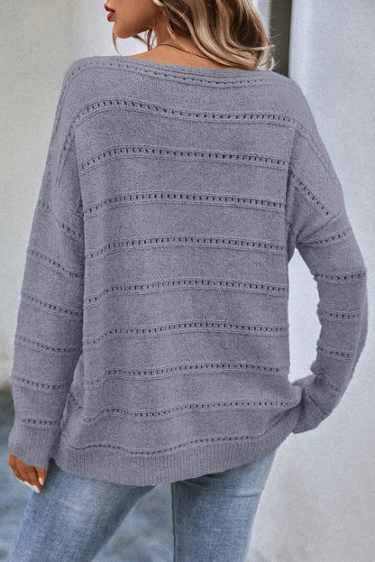 Little Trip Boat Neck Sweater