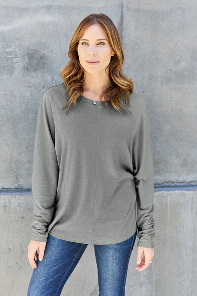 Exposed Seam Long Sleeve Top