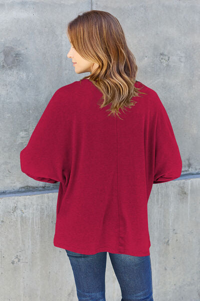 Exposed Seam Long Sleeve Top