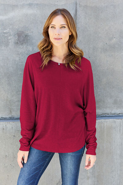 Exposed Seam Long Sleeve Top