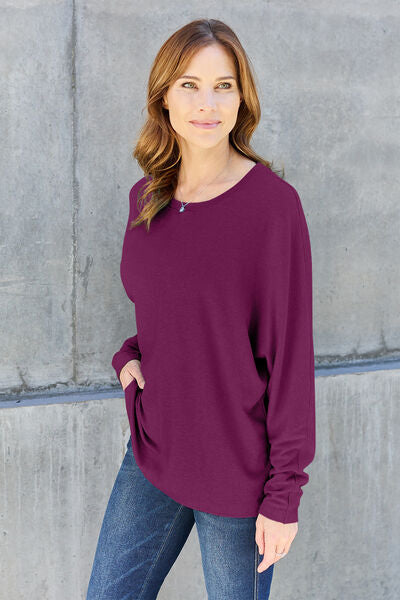 Exposed Seam Long Sleeve Top