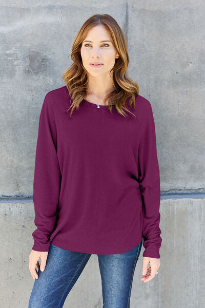 Exposed Seam Long Sleeve Top