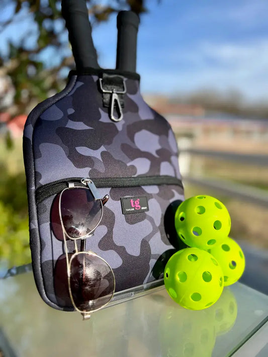 Pickleball Paddle Cover in Midnight Camo