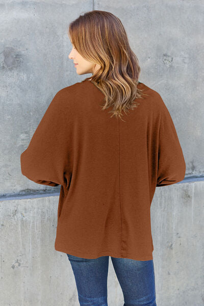 Exposed Seam Long Sleeve Top