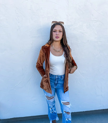 Blakeley: Velvet Blazer in Three Colors