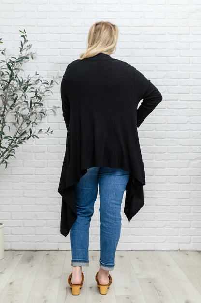 Ever Soft Cascade Cardigan With Pockets In Black