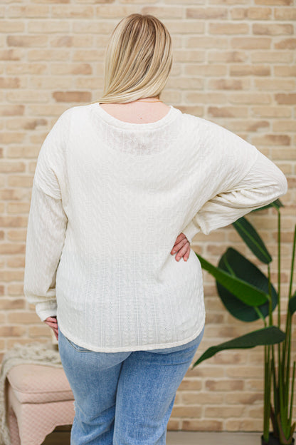 Keep Me Here Knit Sweater in Cream