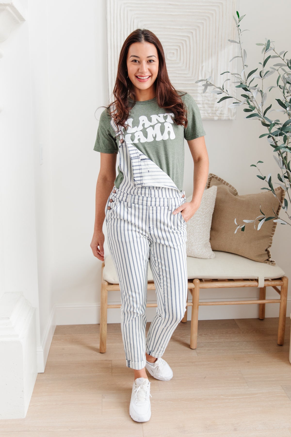 Railroad Stripe Overalls