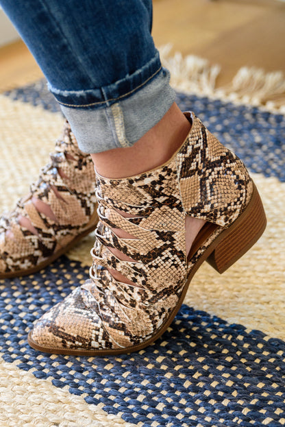 Sadie Ankle Boots In Snakeskin