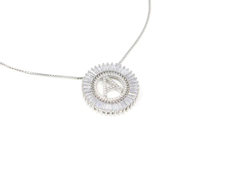 Radiant Initial Necklace (A, D, J, K)