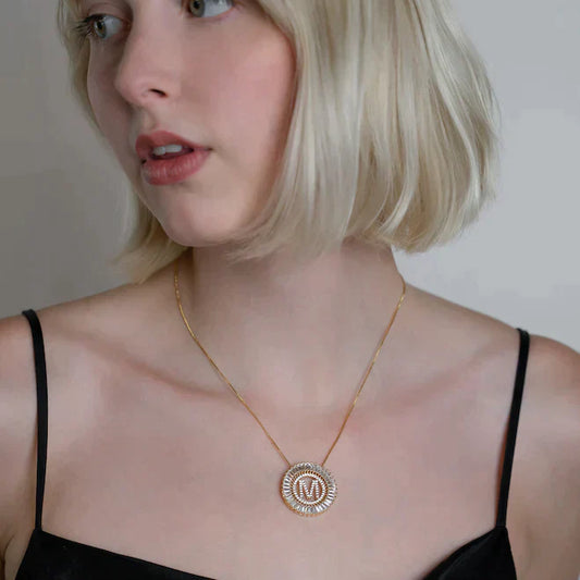Radiant Initial Necklace (A, D, J, K)