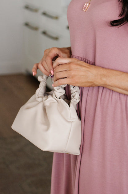 Serena Scrunchie Bag In Beige