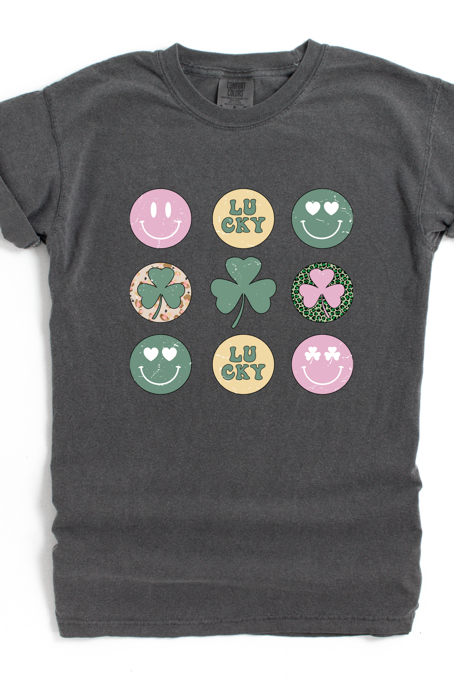 RETRO LUCKY SHAMROCK TEE (COMFORT COLORS)
