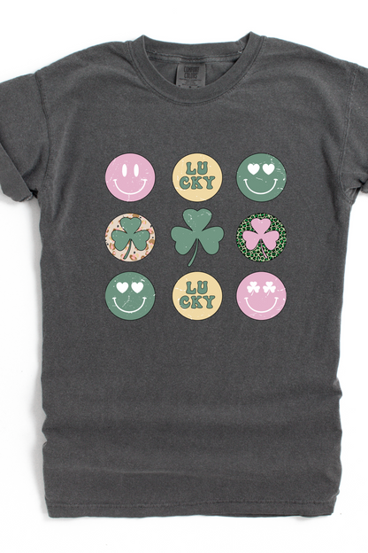 RETRO LUCKY SHAMROCK TEE (COMFORT COLORS)