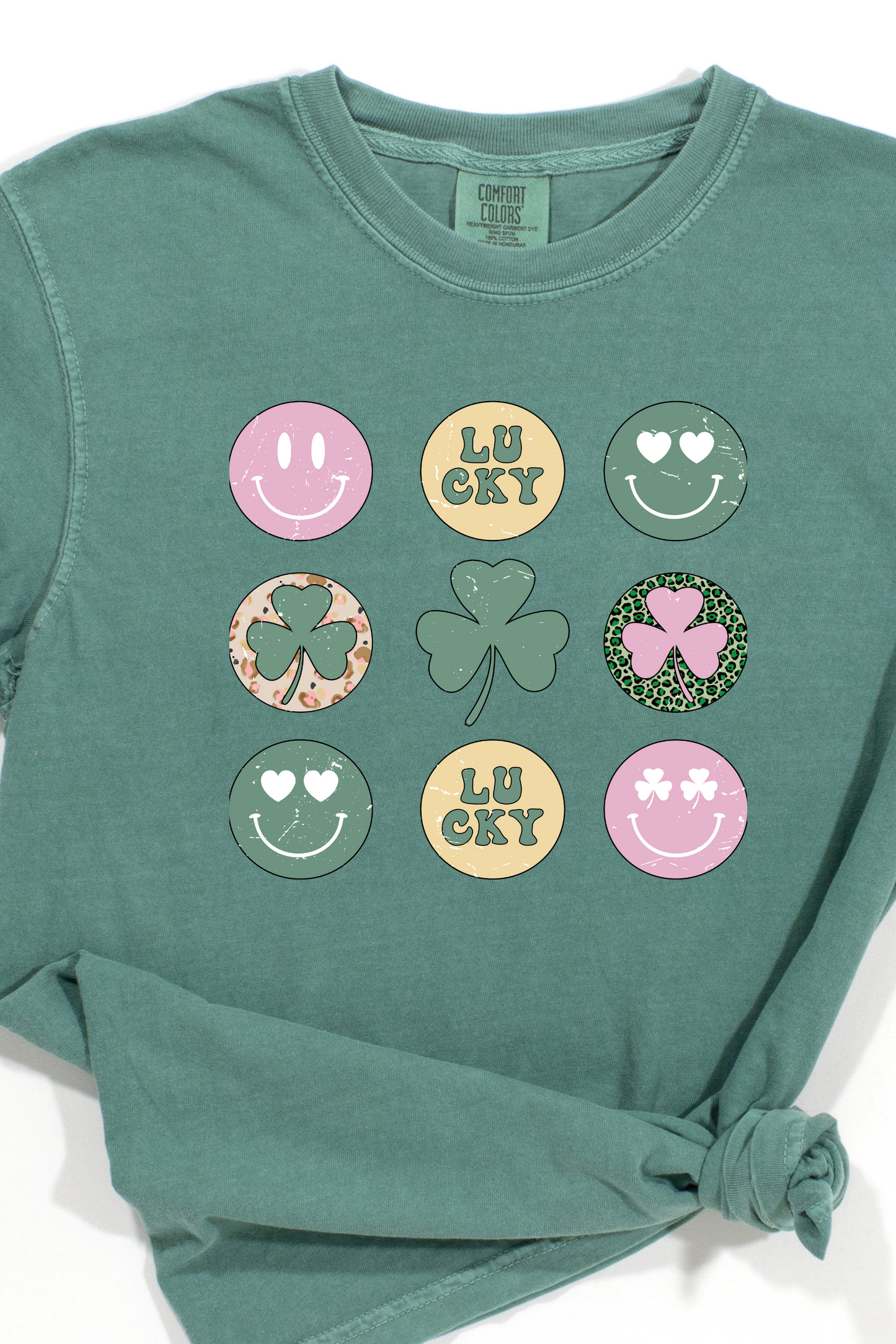 RETRO LUCKY SHAMROCK TEE (COMFORT COLORS)