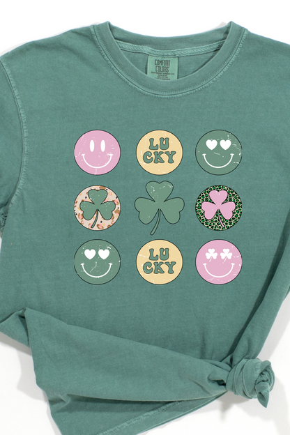 RETRO LUCKY SHAMROCK TEE (COMFORT COLORS)