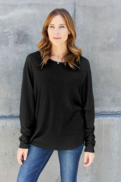 Exposed Seam Long Sleeve Top