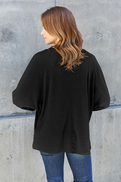 Exposed Seam Long Sleeve Top